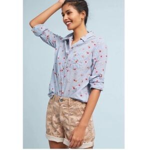 Anthropologie The Wanderer Shorts 26 Tan Camo Camoflauge Utility Cargo Comfort